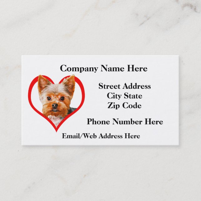 Pet Grooming Sample 9 Business Card (Front)