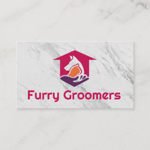 Pet Grooming Scissors Cute Dog Cat Business Card