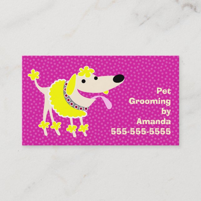 Pet Grooming Services Business Card (Front)