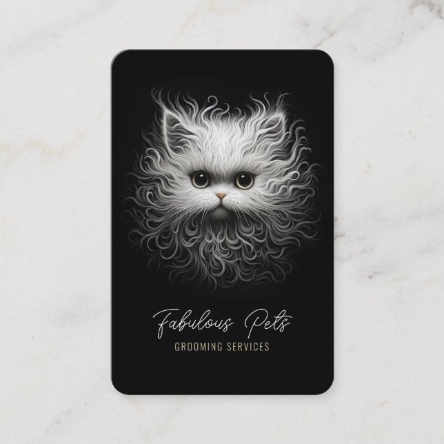 Pet Grooming Services Pet-Sitter Business Card (Front)