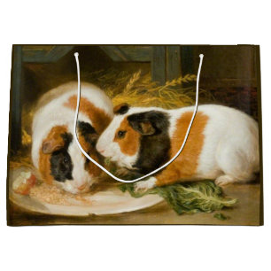 Pet Guinea Pigs Feeding (by James Ward) Large Gift Bag