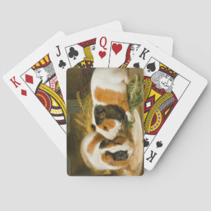 Pet Guinea Pigs Feeding (by James Ward) Playing Cards