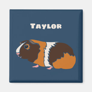 Pet Guinea Pigs Illustration Personalised Magnet