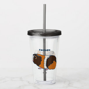 Pet Guinea Pigs Illustrations Personalised Acrylic Tumbler