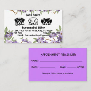 Pet Harmony Specialist: for your PawsomePal Sitter Appointment Card