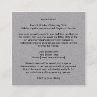 Pet Health Harmony Sticker Dog and Cat Veterinary Square Business Card