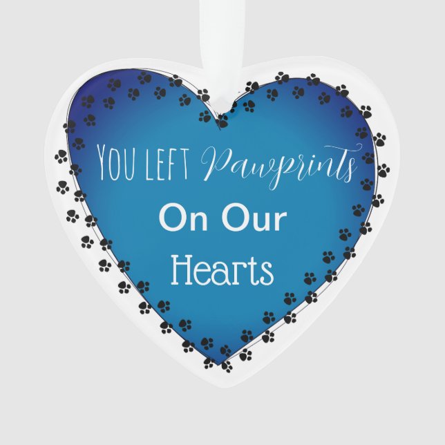 Pet Heart keepsake Memorial Ornament (Front)