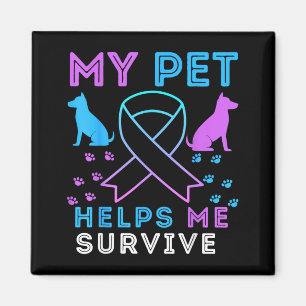 Pet Helps Survive Prevention Emotional Support Magnet