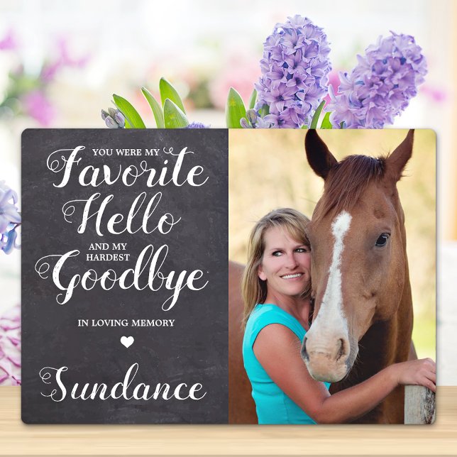 Pet Horse Memorial Personalized Equine Photo  Plaque (Creator Uploaded)