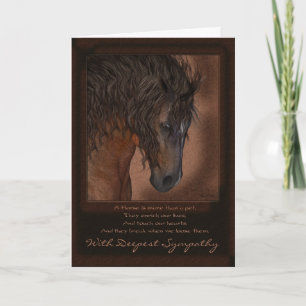 Pet Horse Sympathy Card - Loss Of Pet Horse