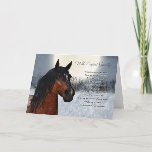 Pet Horse Sympathy Card, Loss Of Pet Horse Card