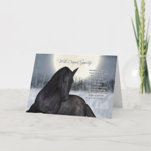 Pet Horse Sympathy Card, Loss Of Pet Horse Card