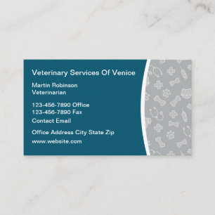 Pet Hospital Veterinarian Business Cards