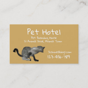 Pet Hotel boarding kennel professional Business Ca Business Card