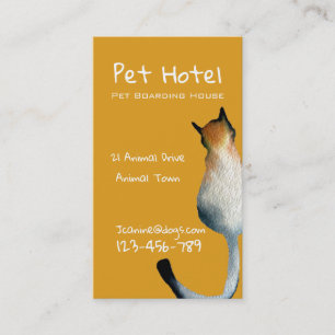 Pet Hotel boarding kennel professional Business Card