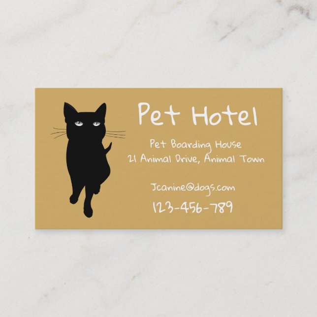 Pet Hotel boarding kennel professional Business Card (Front)