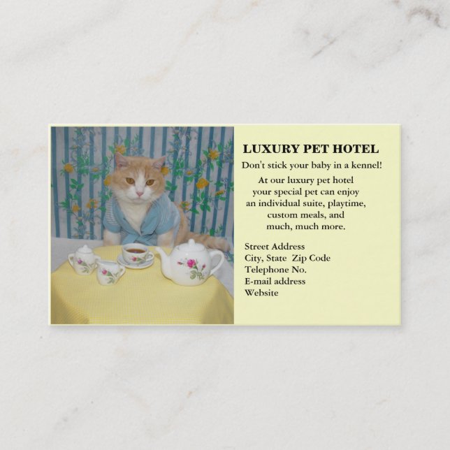Pet Hotel Business Card (Front)