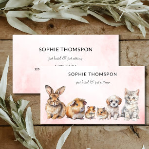 Pet hotel & pet sitting business card