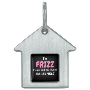 Pet house shaped pet tag