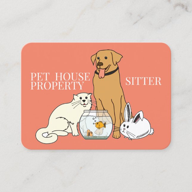 Pet House Sitter - Business Card (Front)