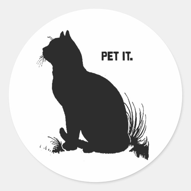 PET IT -.png Classic Round Sticker (Front)