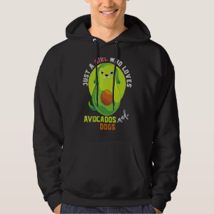 Pet Just A Girl Who Loves Avocados And Dogs Hoodie