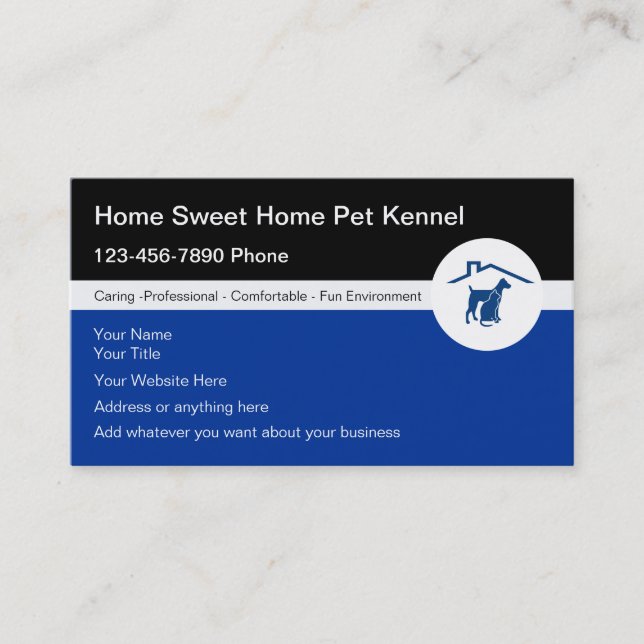 Pet Kennel Business Cards (Front)