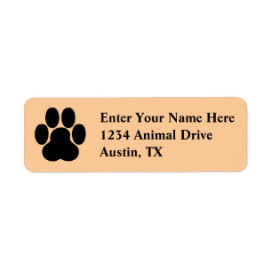 Pet Labels - Cute Paw print