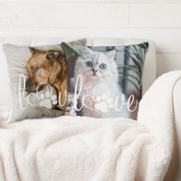 Pet Life Love | Paw Print Heart Reversible 2-Photo