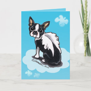Pet Loss Boston Terrier Card