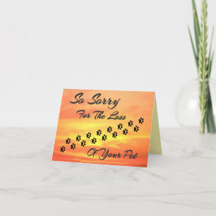 Pet Loss Cat/Dog Card