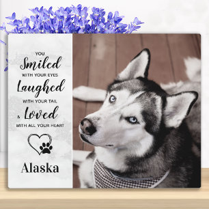 Pet Loss Dog Memorial Gift - Pet Photo Sympathy Plaque