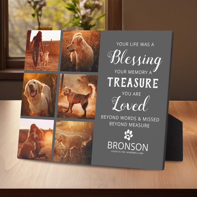 Pet Loss - Dog Memorial Photo Collage Plaque (Creator Uploaded)