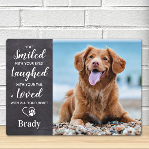 Pet Loss Gift Personalised Photo Pet Dog Memorial Plaque