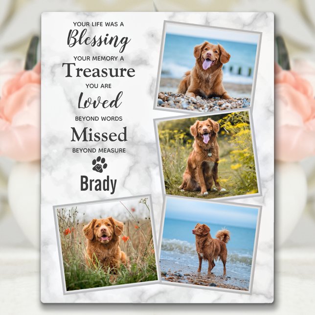 Pet Loss Gift Remembrance Keepsake Dog Memorial Plaque (Creator Uploaded)