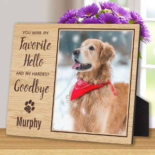 Pet Loss Keepsake Pet Memorial Photo Plaque