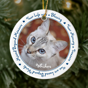 Pet Loss Keepsake - Sympathy Gift Cat Pet Memorial Ceramic Tree Decoration