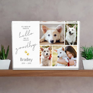 Pet Loss My Hardest Goodbye Keepsake Memorial 4 Photo Block