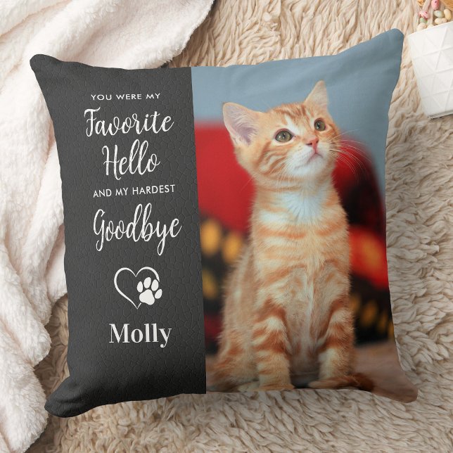 Pet Loss Personalised 2 Pictures Dog Cat Memorial Cushion (Creator Uploaded)
