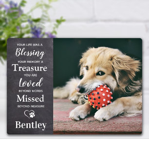 Pet Loss Personalised Remembrance Dog Memorial Plaque