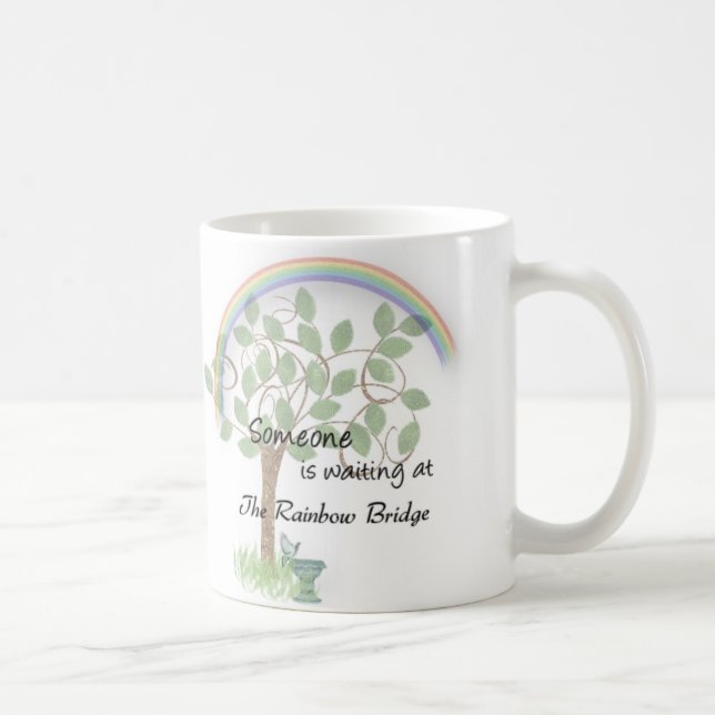 Pet loss, pet sympathy mug Rainbow Bridge (Right)