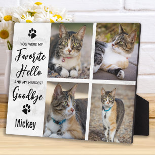 Pet Loss Photo Collage Cat Memorial Plaque