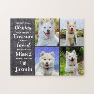 Pet Loss Quote - Pet Sympathy - Pet Photo Memorial Jigsaw Puzzle