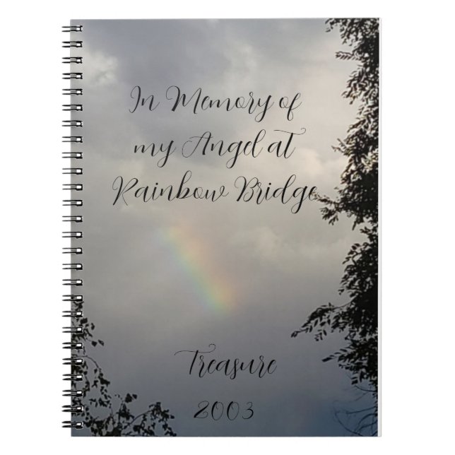 Pet Loss Rainbow Bridge Journal Memorial (Front)