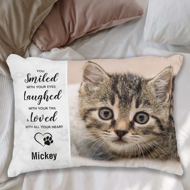 Pet Loss Remembrance Sympathy Pet Cat Memorial Decorative Cushion (Creator Uploaded)