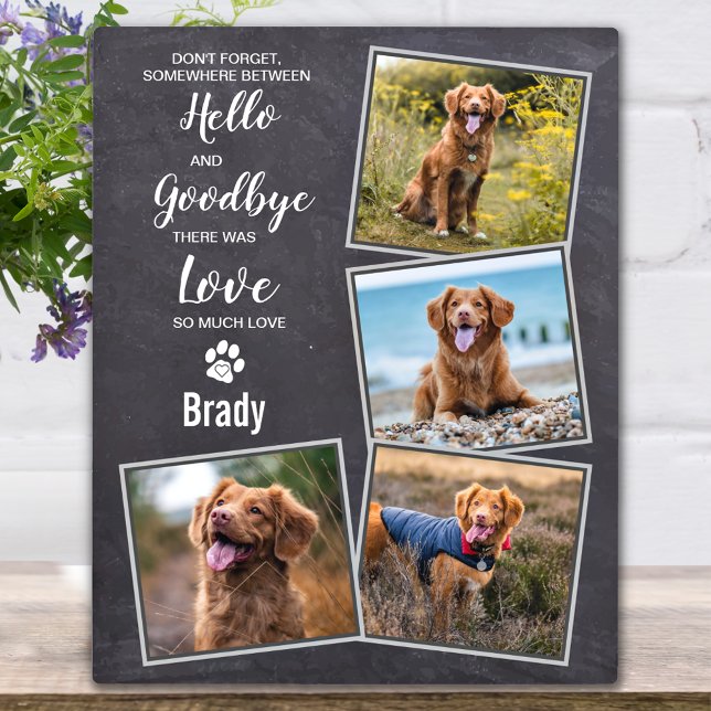 Pet Loss Rustic Slate Sympathy Gift Dog Memorial Plaque (Creator Uploaded)