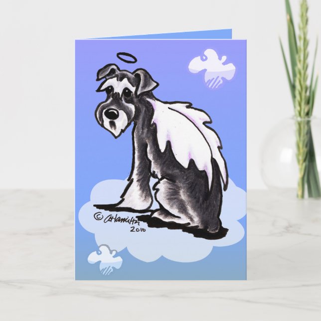 Pet Loss Schnauzer Card (Front)