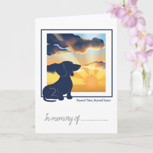 Pet Loss Simpathy Card - Dachshund