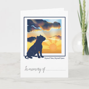 Pet Loss Simpathy Card -Pitbull