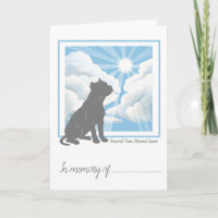 Pet Loss Simpathy Card -Pitbull